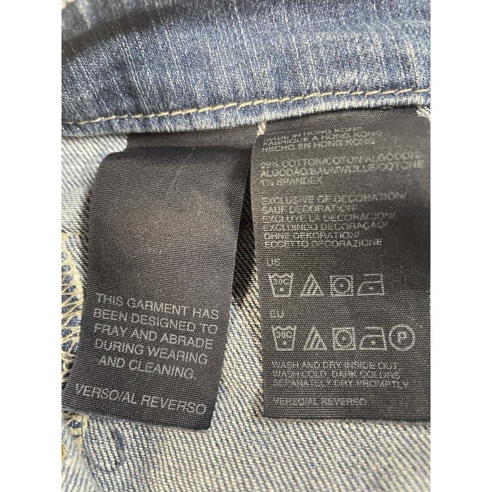 Tommy Hilfiger Denim Capris Size 8 Cuffed Bottom Front Button Pockets - Picture 5 of 10